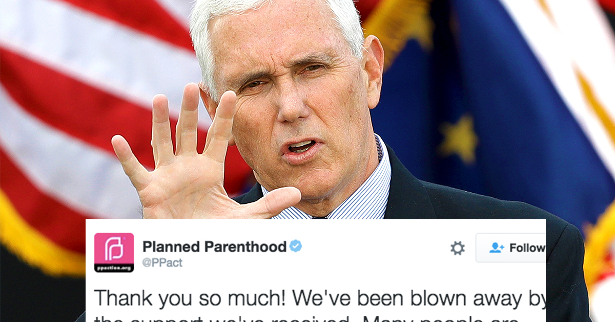 Women Donate to Planned Parenthood in Mike Pence's Name